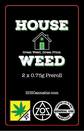 House Weed Joint Tube Label