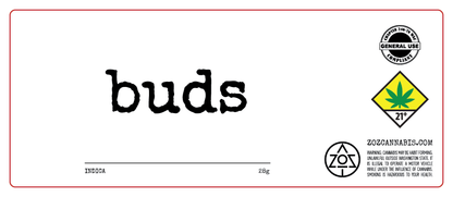 buds 28g Flower Jar Labels