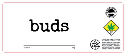 buds 28g Flower Jar Labels